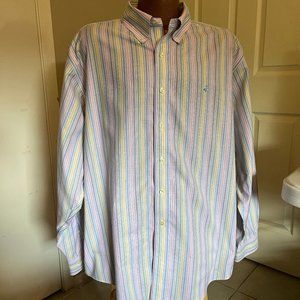 Brooks Brothers men's 346 XL Striped dress shirt long sleeve supima cotton